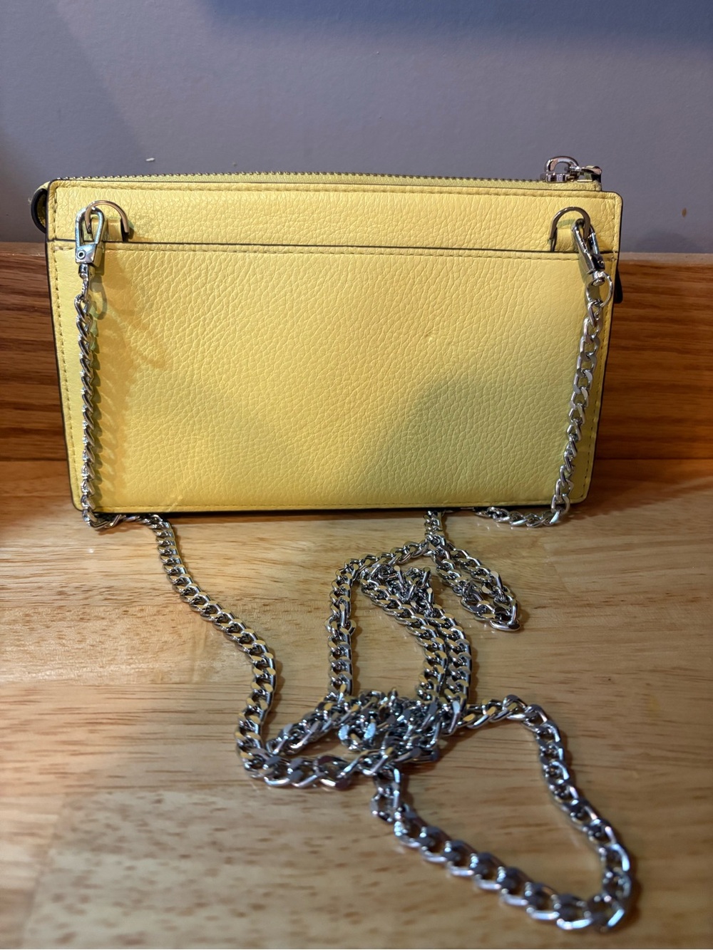 Kate Spade yellow leather wallet crossbody bag - Picture 3 of 16